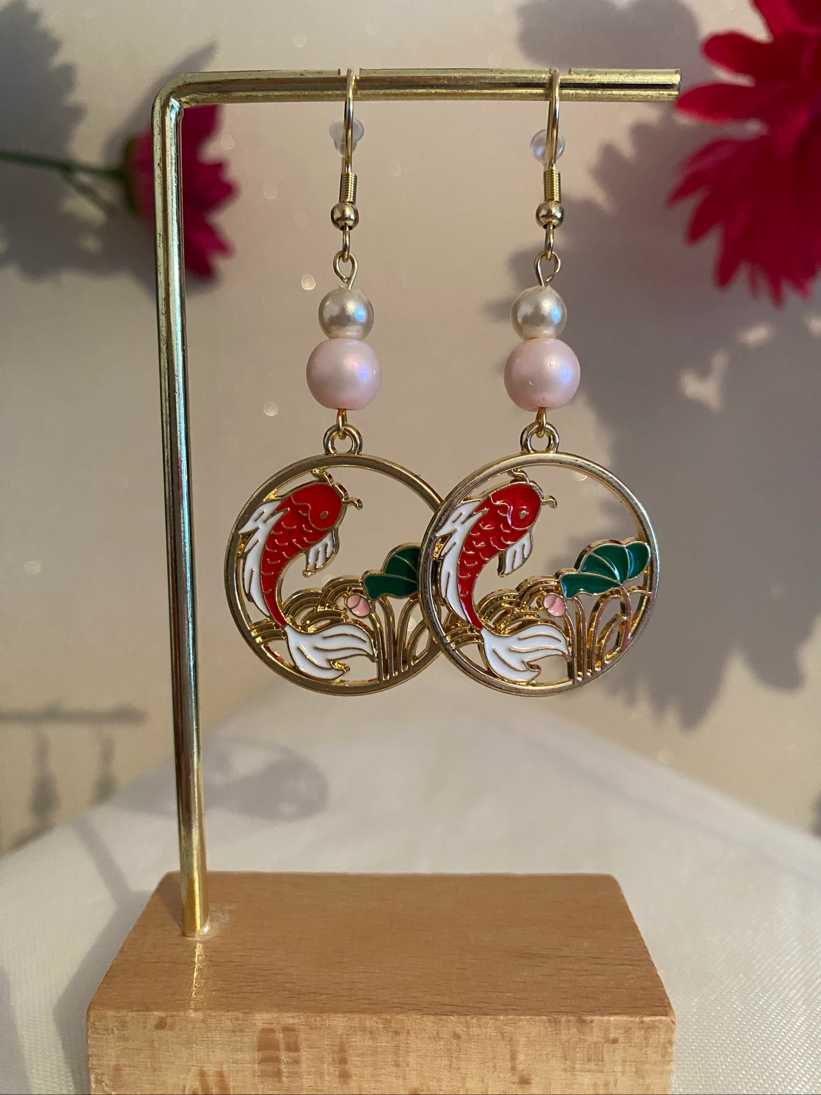 Boucles d’oreilles carpe koï 